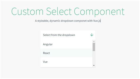 vselect api|vue.js .